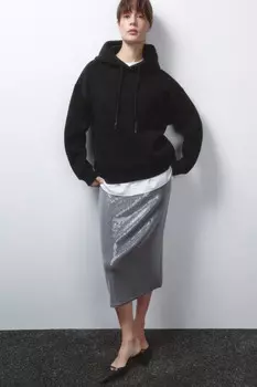 Худи oversize утепленная с капюшоном