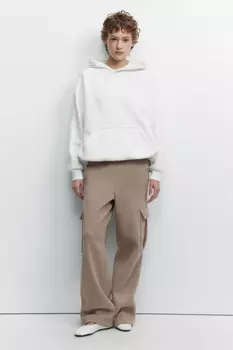 Худи oversize утепленная с капюшоном и карманом