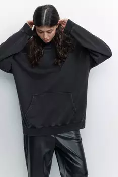 Худи oversize утепленная с состаренным эффектом