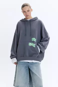 Худи унисекс с принтом и надписями