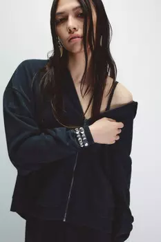 Худи-зипка из футера с капюшоном