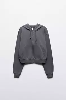 Худи-зипка укороченная с капюшоном