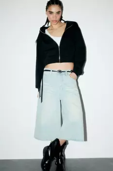 Худи-зипка укороченная с капюшоном