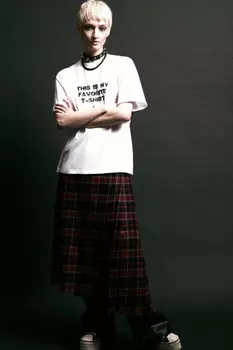 Юбка асимметричная с запахом и открытыми срезами