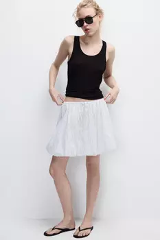 Юбка-баллон хлопковая в полоску