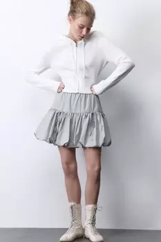 Юбка-баллон мини пышная с бантиками