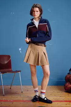 Юбка джинсовая в складку с ремнем