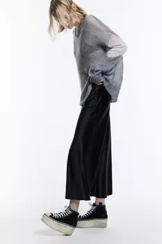 Юбка-годе макси атласная