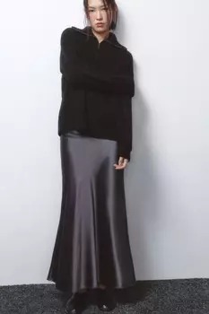 Юбка-годе макси атласная