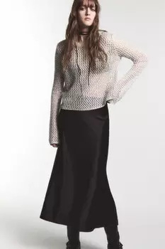 Юбка-годе макси атласная