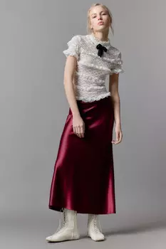 Юбка-годе макси атласная