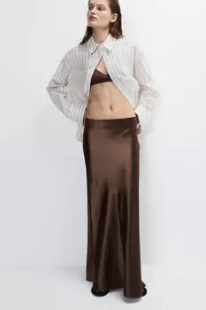 Юбка-годе макси атласная