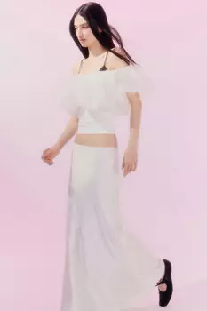 Юбка-годе макси атласная