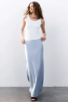 Юбка-годе макси атласная