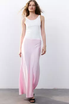 Юбка-годе макси атласная