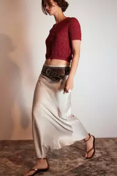 Юбка-годе макси атласная