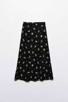 Юбка-годе макси с цветочным принтом