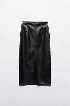 Юбка-карандаш миди с разрезом спереди