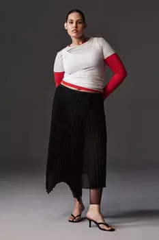 Юбка миди асимметричная с запахом