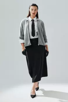 Юбка миди костюмная на запах