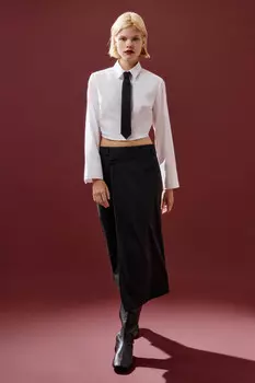 Юбка миди костюмная на запах