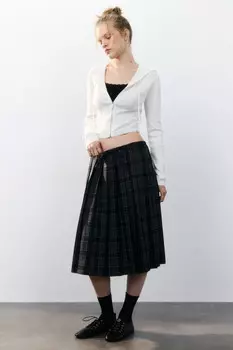 Юбка миди в клетку