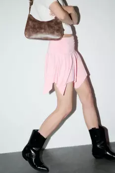 Юбка мини асимметричная с драпировками