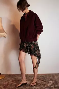 Юбка мини асимметричная с принтом