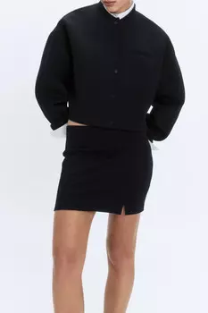 Юбка мини облегающая с разрезом на бедре