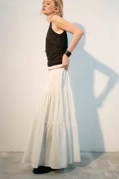 Юбка-трапеция макси хлопковая