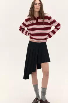 Юбка в складку асимметричная