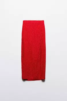 Юбка миди вискозная с разрезом