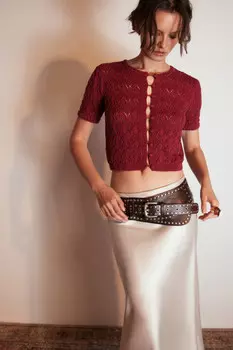 Кардиган ажурный на пуговицах