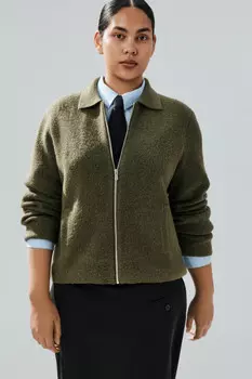 Кардиган на молнии с шерстью