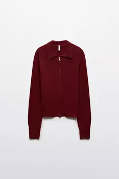 Кардиган на молнии с шерстью