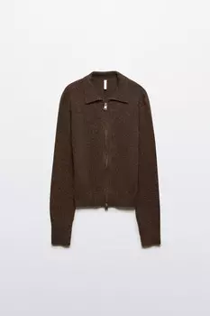 Кардиган на молнии с шерстью