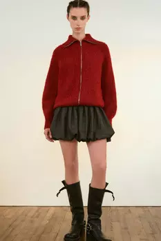 Кардиган на молнии с воротником-стойкой