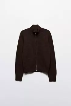 Кардиган на молнии с воротником-стойкой