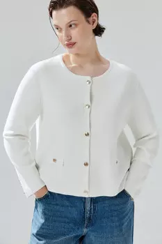 Кардиган на пуговицах с круглым вырезом