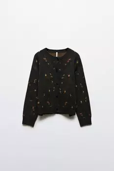 Кардиган на пуговицах с принтом