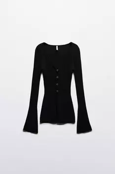 Кардиган на пуговицах с рукавами клеш