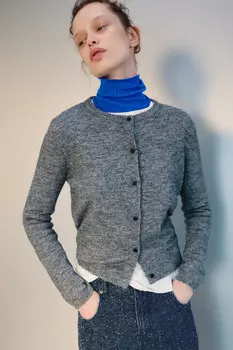 Кардиган на пуговицах с шерстью