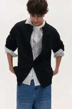 Кардиган на пуговицах с шерстью