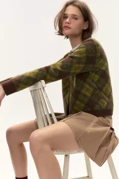 Кардиган на пуговицах с шерстью