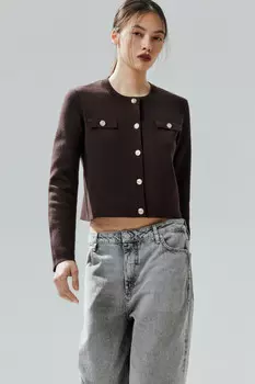 Кардиган на пуговицах жаккардовый