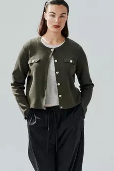 Кардиган на пуговицах жаккардовый