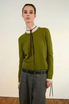 Кардиган с круглым вырезом