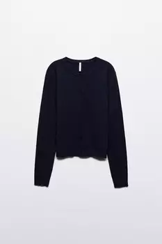 Кардиган с круглым вырезом