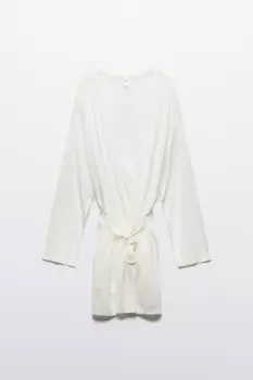 Кардиган с поясом пляжный из вискозы