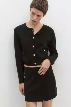 Кардиган укороченный вязаный на пуговицах